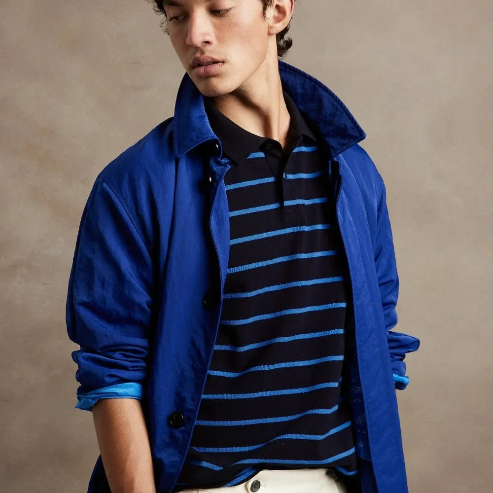 Banana Republic Organic Cotton Striped Polo